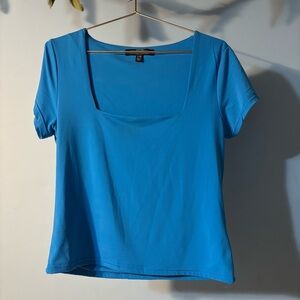 Honey Peach Vibrant Blue Short Sleeve Tee